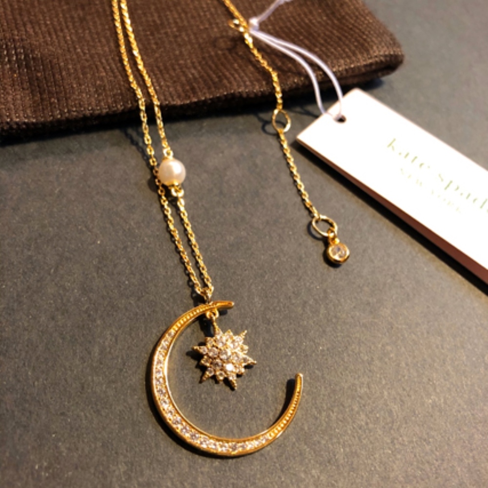 KATE SPADE Stargaze Pendant Necklace Moon 2020